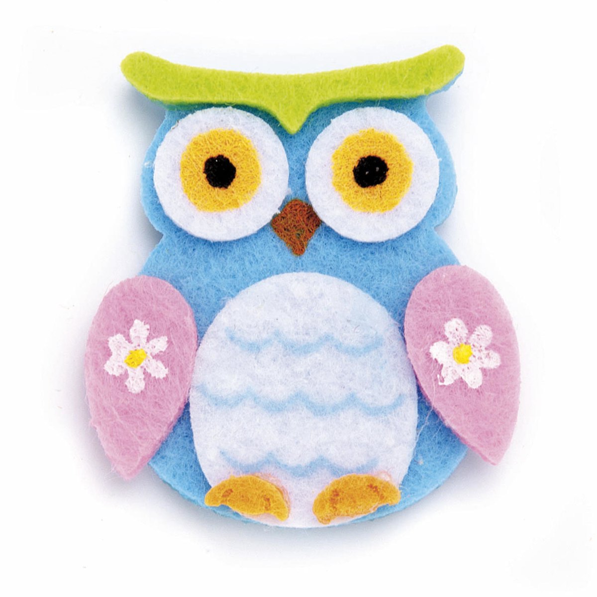 Aulne en feutrine 4x5cm autocollant. 6 pcs